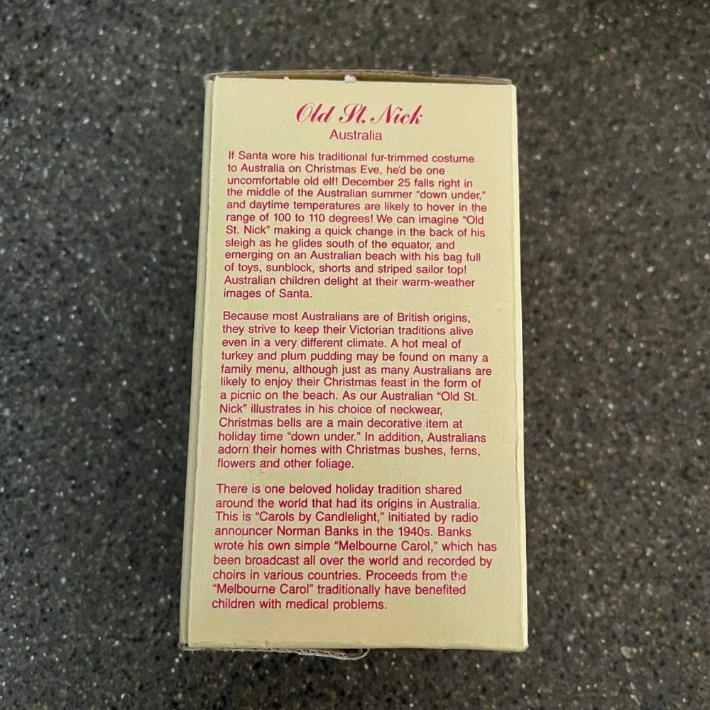 Vtg Old St. Nick Australia figurine w/ box - Picture 4 of 6